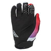 Fly Racing 2026 Motocross Gloves Kinetic Youth  Grey Red Purple Black