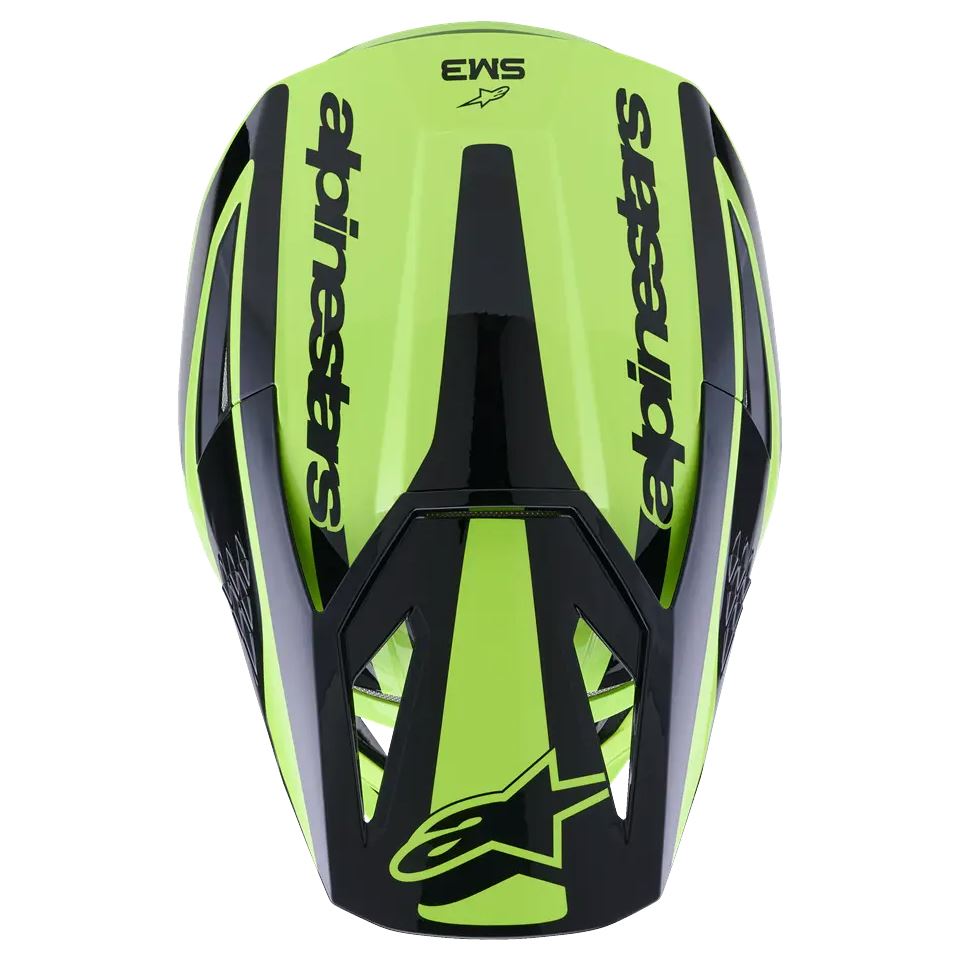 Alpinestars 2026 SM3 Heat Motocross Helmet Yellow Flo Black