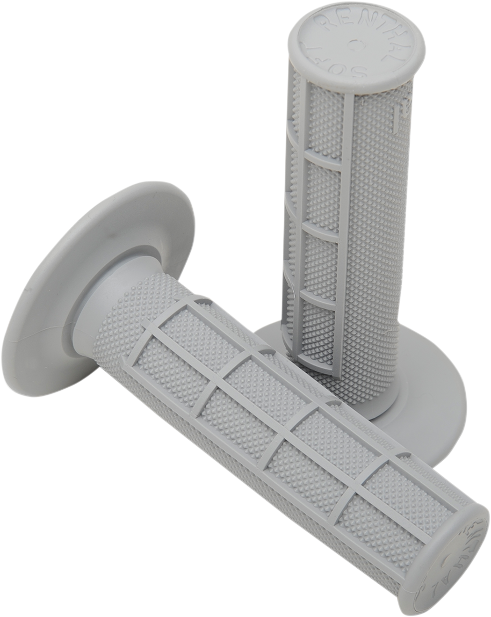 Renthal Soft Grey Grips Diamond Waffle Motocross Enduro