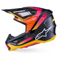 Alpinestars 2026 SM7 Rise Motocross Helmet Black Yellow Pink
