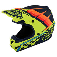 Troy Lee Designs SE4 Polyacrylite Helmet W/MIPS Warped Yellow M