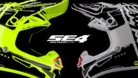 Troy Lee Designs 2024 SE4 Polyacrylite Motocross Helmet W/MIPS Mono Black