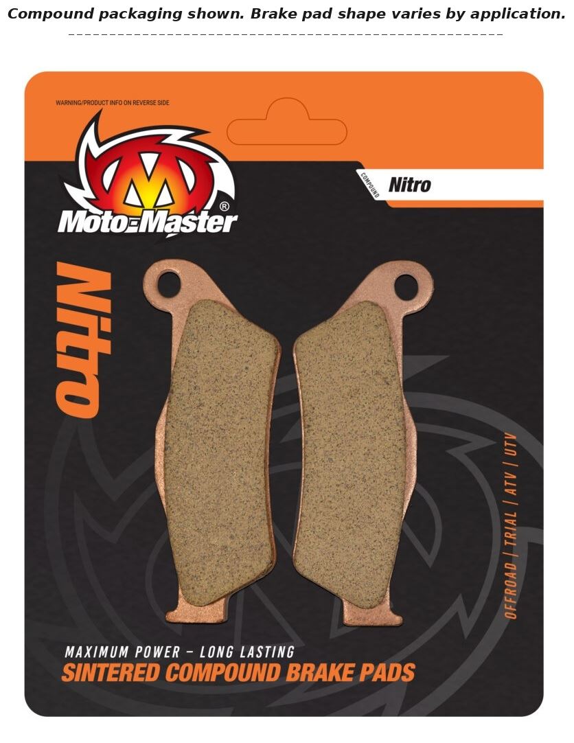 Moto-Master Rear Nitro Sintered Brake Pads For Bombardier/Can Am Outlander 800 EFI 2012-2015
