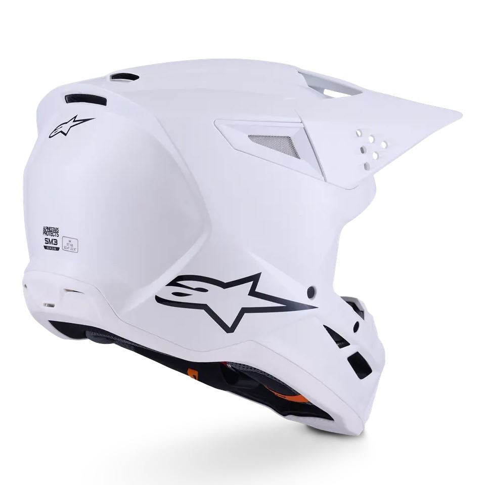 Alpinestars 2026 SM3 Solid Motocross Helmet Gloss White