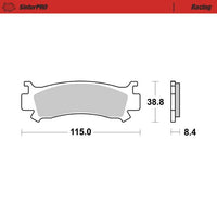 Moto-Master Front Left Pro Racing Sintered Brake Pads For Honda Pioneer SXS 1000 -5 2020