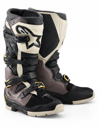 Alpinestars 2026 Tech 7 Enduro Drystar MX Boots Black Dark Grey Gold