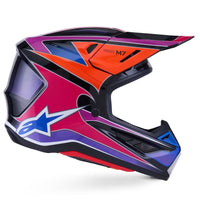 Alpinestars 2026 SM7 Fuse Motocross Helmet Blue Purple Pink