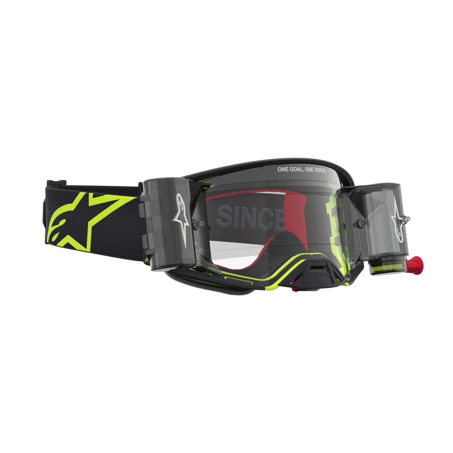 Alpinestars 2027 Supertech Firma Roll Off MX Goggles Black Yellow Flo Clear