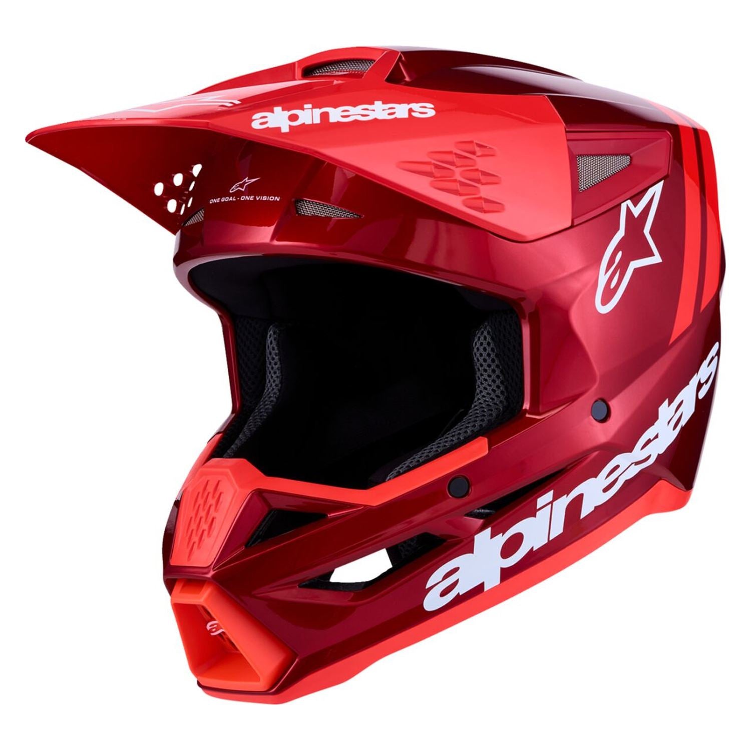 Alpinestars 2027 S-M3 Radium MX Helmet Red White Blue Yellow Flou