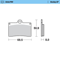Moto-Master Front Left Pro Racing GP Sintered Brake Pads For Gas Gas SM 250 2002