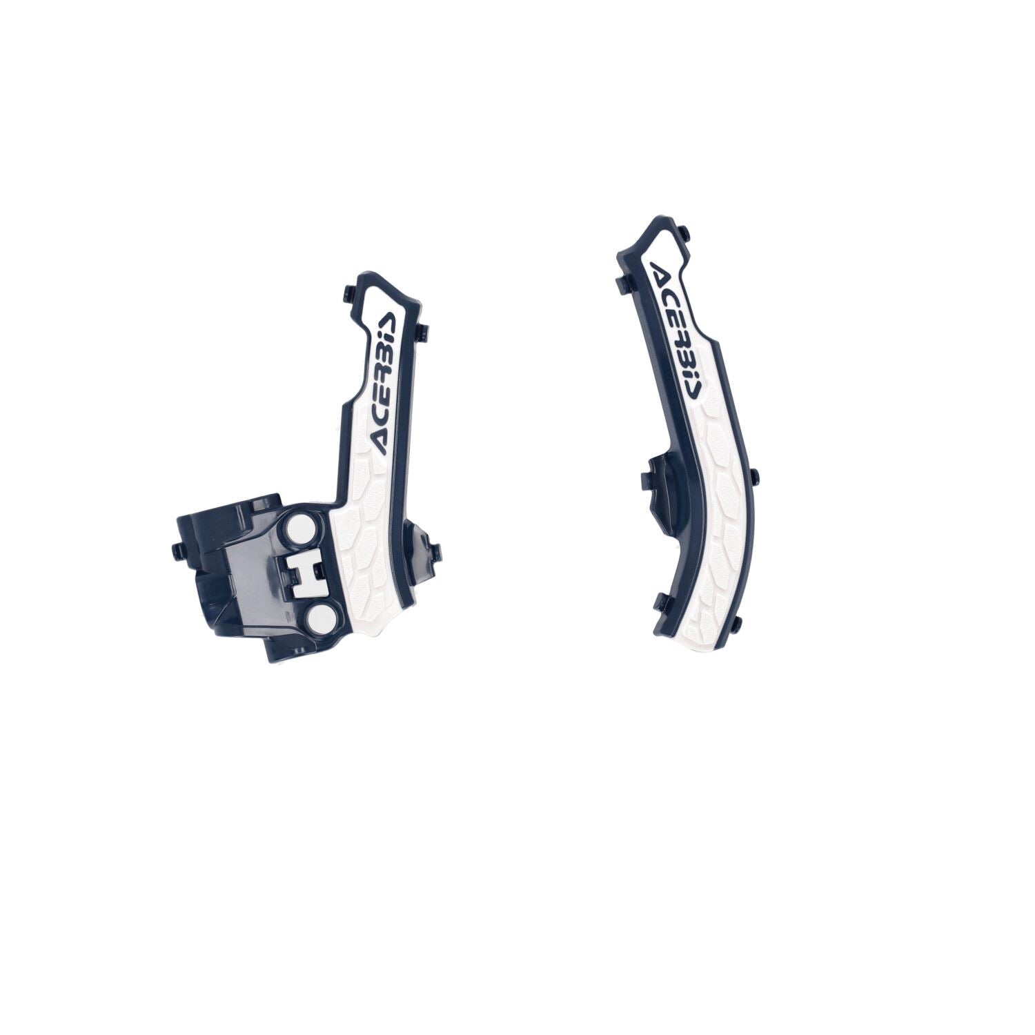 Acerbis X-Grip Frame Protector Guards Blue White For Gas Gas MC 50 2021-2023