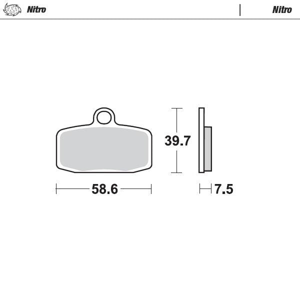 Moto-Master Front Left Nitro Sintered Brake Pads For Sherco ST 80 (Formula caliper) 2013-2014