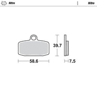 Moto-Master Front Left Nitro Sintered Brake Pads For Sherco ST 80 (Formula caliper) 2013-2014