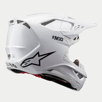 Alpinestars 2024 Supertech SM10 Solid White Glossy Motocross Helmet