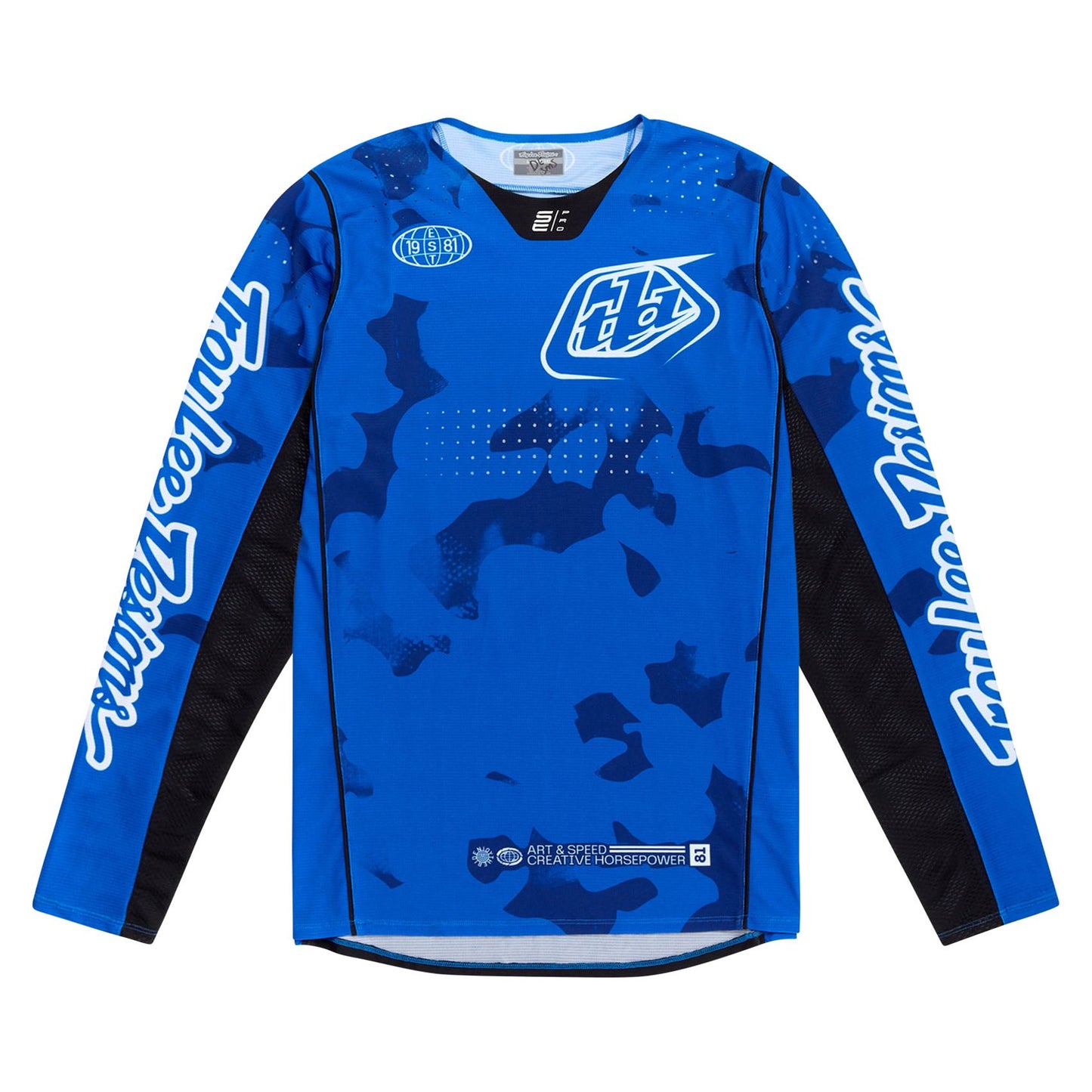 Troy Lee Designs Spring 2025 MX Jersey SE PRO Blotted Jersey Bright Blue