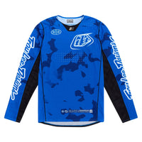 Troy Lee Designs Spring 2025 MX Jersey SE PRO Blotted Jersey Bright Blue