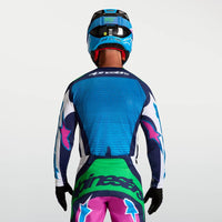 Alpinestars 2027 Techstar Maven MX Jersey White Blithe Blue Green Fluo