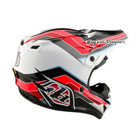 Troy Lee Designs 2025 Motocross Helmet SE4 Polyacrylite Block Youth Charcoal Red