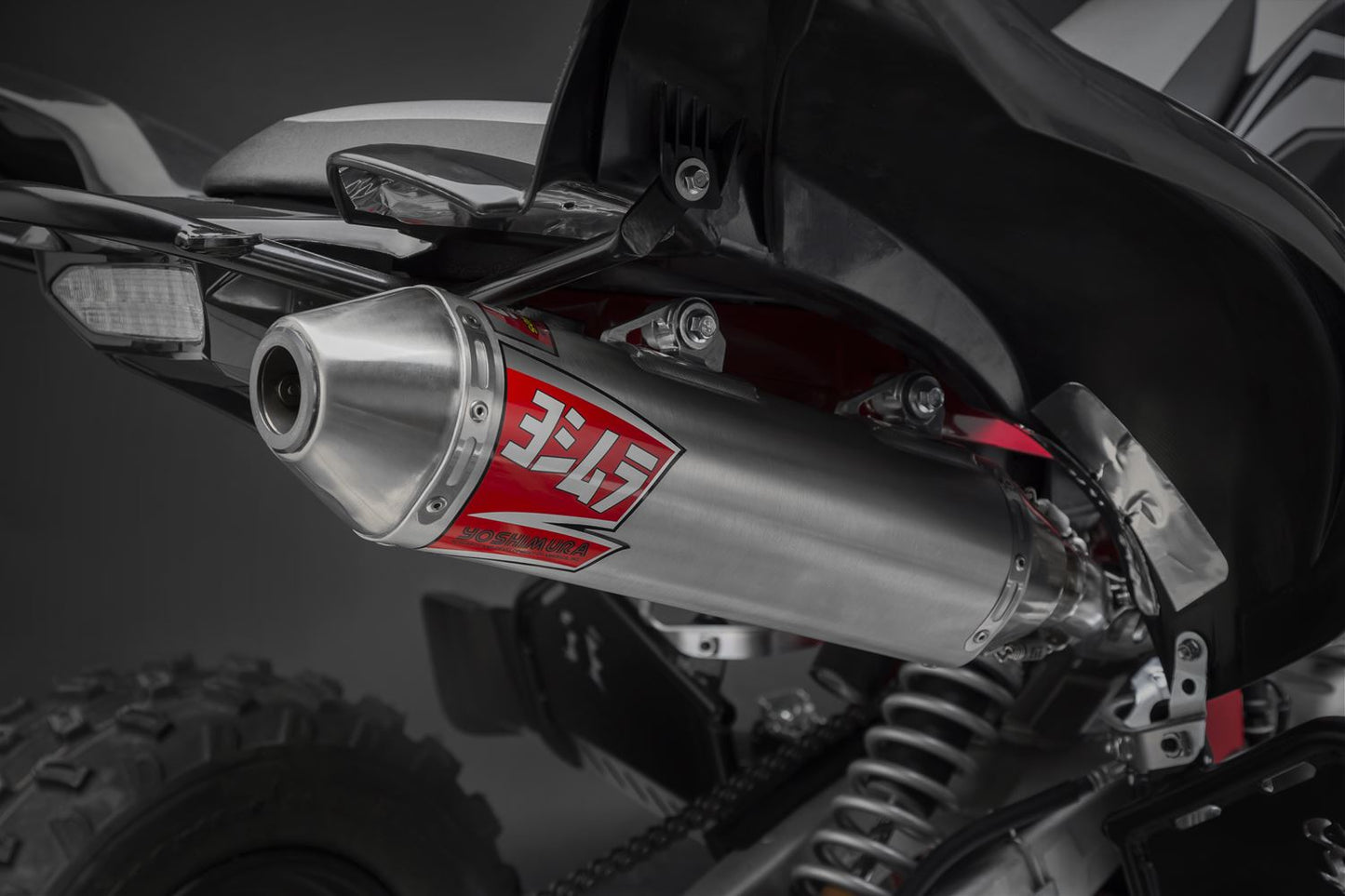 Yoshimura RS-2 Full Exhaust System Stainless Steel Aluminium End Cap For Yamaha Raptor 700 2015-2023