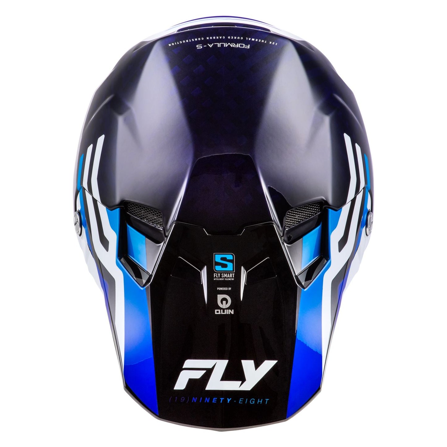 Fly Racing 2026 Motocross Helmet Formula S Byte Carbon Blue White