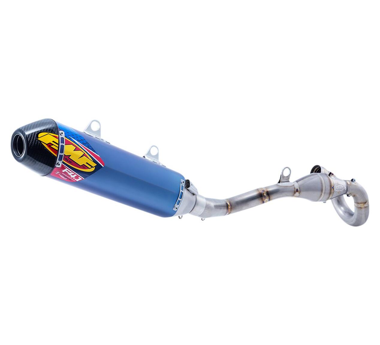 FMF Exhaust System Factory 4.1 RCT Megabomb Carbon Blue For Kawasaki KX 250 X Cross Country 2021-2022