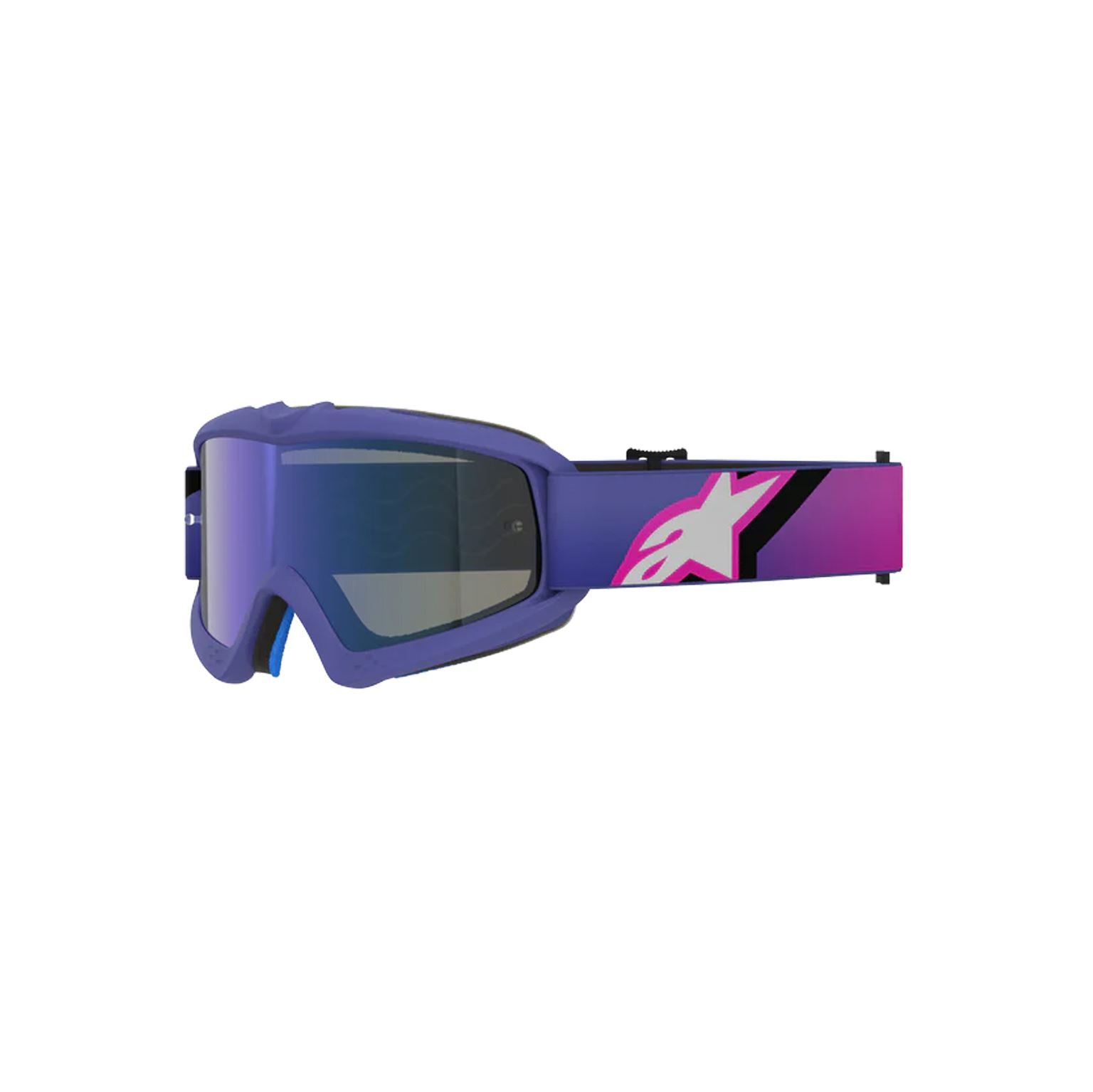 Alpinestars 2026 Youth Vision Corp Motocross Goggles Purple Flo Pink Mirror Blue One Size