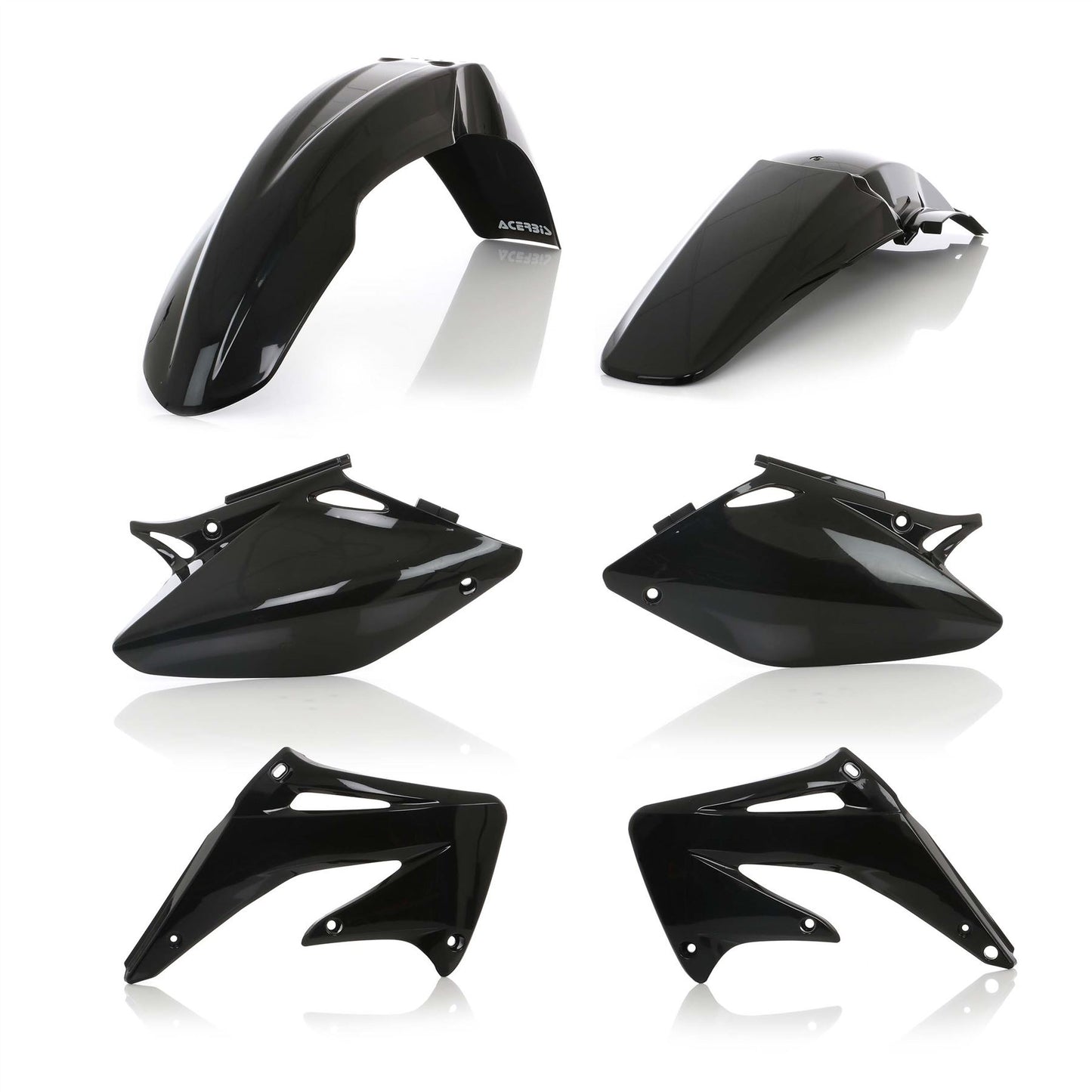 Acerbis Plastic Kit Black For HONDA CRF 450 R 2004