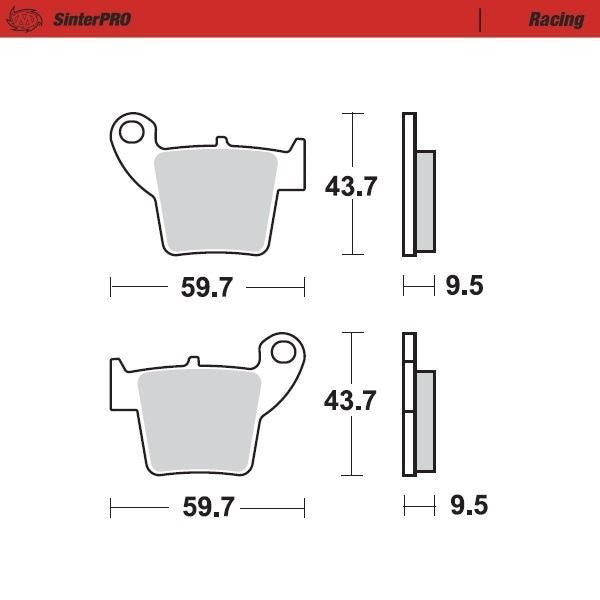 Moto-Master Rear Pro Racing Sintered Brake Pads For Honda CRE 125 RR 2011