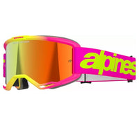 Alpinestars 2025 Goggles Vision 5 Wordmark Pink Yellow Mirror Red