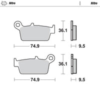Moto-Master Rear Nitro Sintered Brake Pads For TM Racing MX 300 (2T) 2001-2004