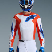 Alpinestars 2026 Fluid Grid Motocross Jersey Orange Ucla Blue