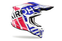 Airoh Helmet 2024 Strycker Brave Blue Red Gloss Composite Carbon