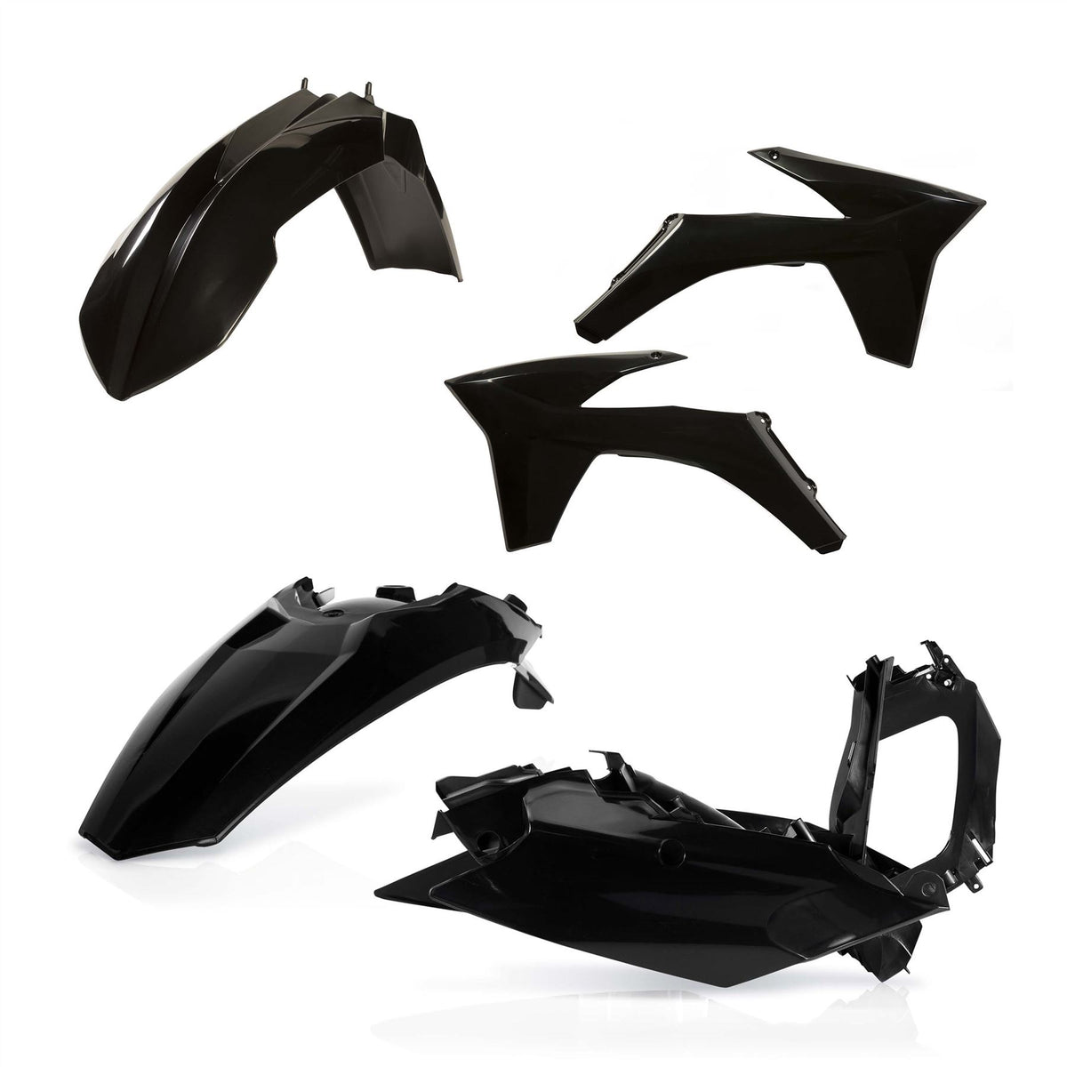 Acerbis Plastic Kit Black For KTM EXC-F 500 2012-2013