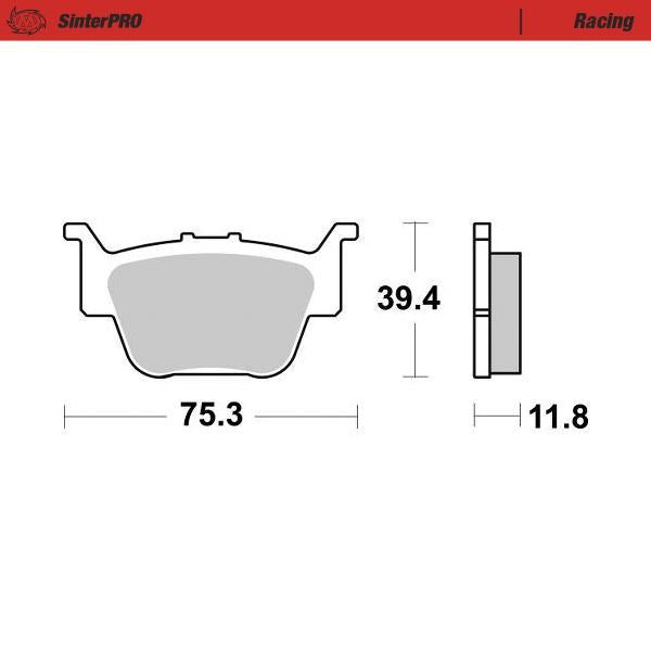 Moto-Master Rear Pro Racing Sintered Brake Pads For Honda Pioneer SXS 700 2014-2020