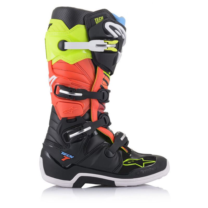 Alpinestars Tech 7 Motocross Boots Black Yellow Fluo Red Fluo CLEARANC A G Racing Limited