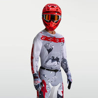 Alpinestars 2027 Racer Air Lone MX Jersey Grey Camo White Fire Red