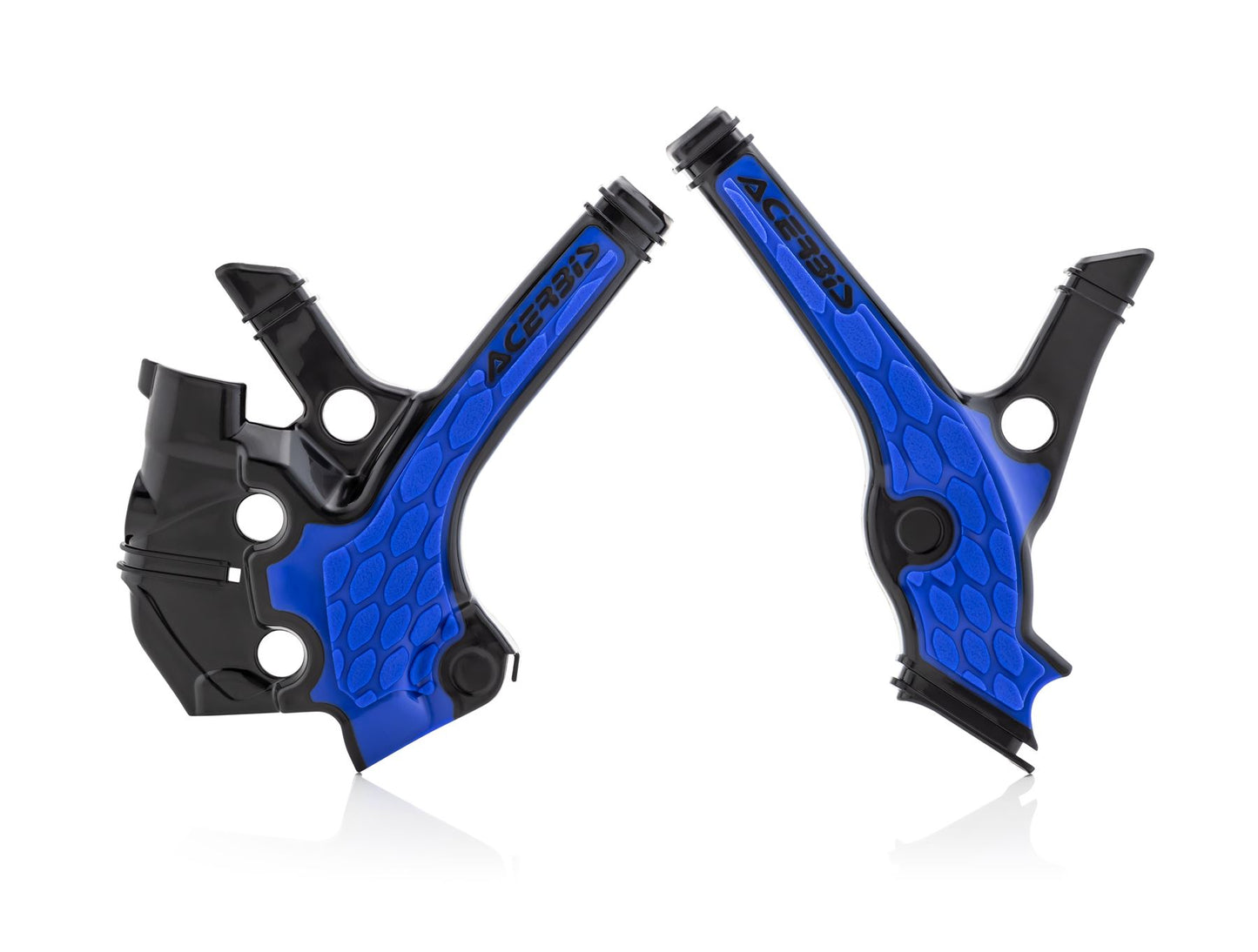 Acerbis X-Grip Frame Protector Guards Black Blue For Yamaha YZ 65 2018-2025