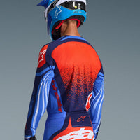 Alpinestars 2026 Techstar Nomur Motocross Jersey Dark Navy Orange Ucla Blue
