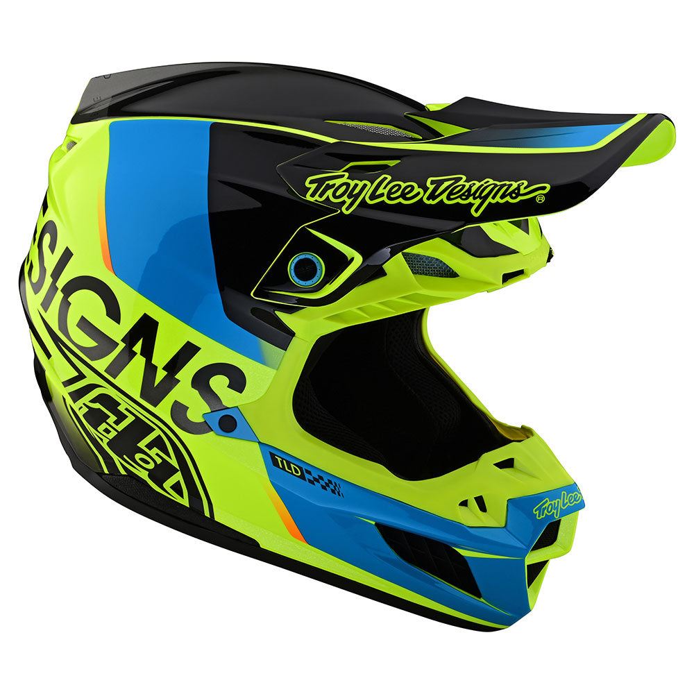 Troy Lee Designs SE5 Carbon Helmet W/MIPS Qualifier Yellow