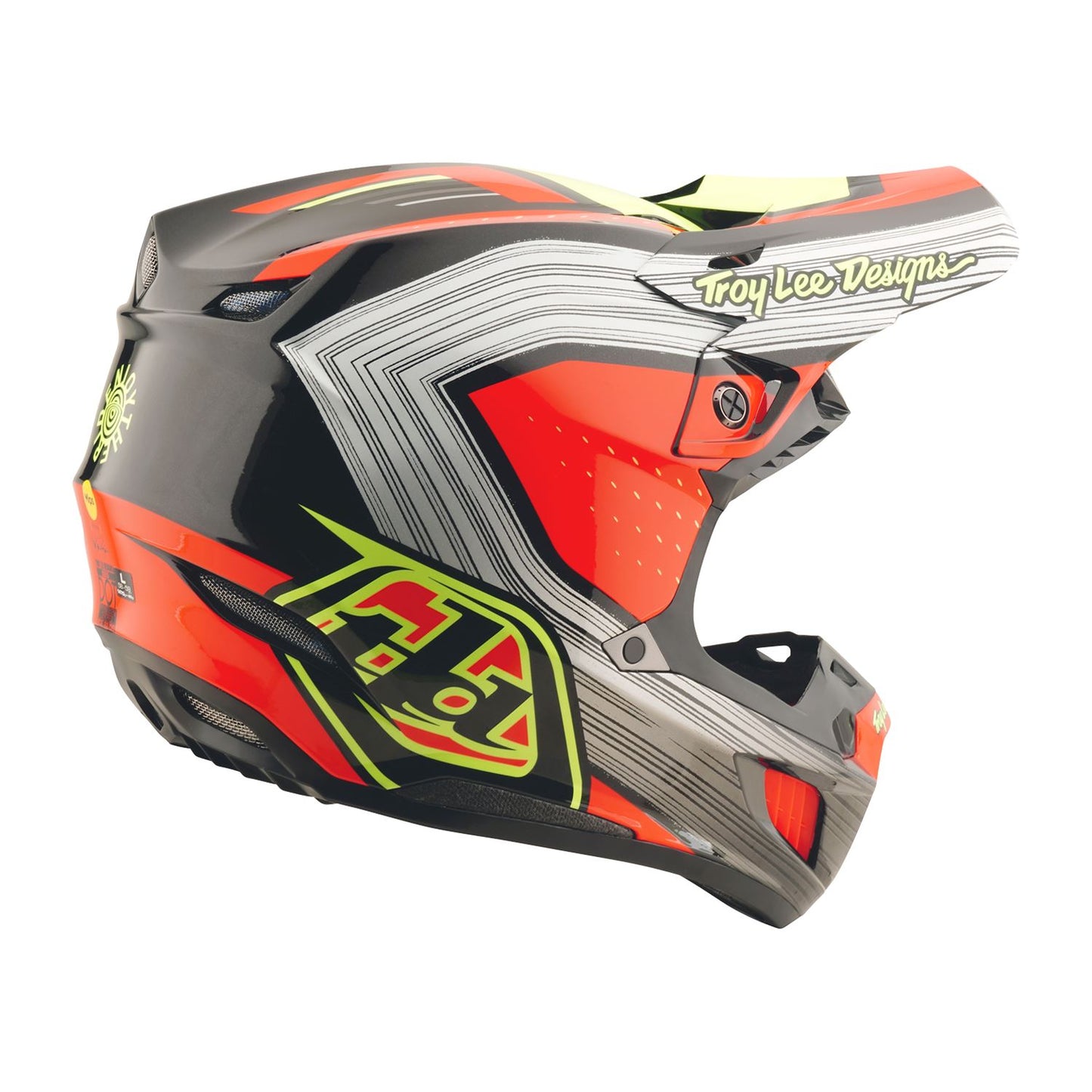 Troy Lee 2026 Motocross Helmet SE5 Composite Stripes Black Infra Red