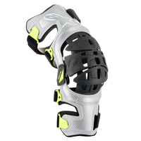 Alpinestars 2024 Bionic-7 Knee Braces Silver Yellow Flou