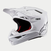 Alpinestars 2024 Supertech SM10 Solid White Glossy Motocross Helmet