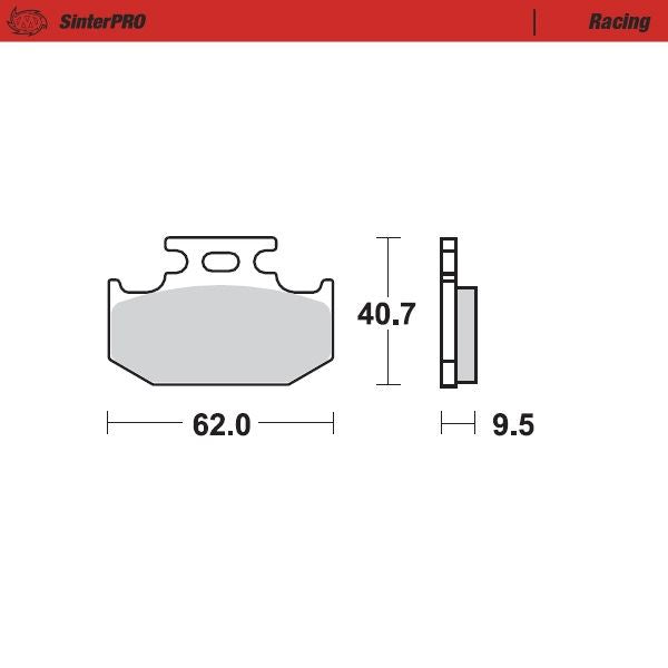 Moto-Master Rear Pro Racing Sintered Brake Pads For Yamaha YZ 400 F 1998