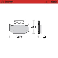 Moto-Master Rear Pro Racing Sintered Brake Pads For Suzuki RMX 250 1989-1999