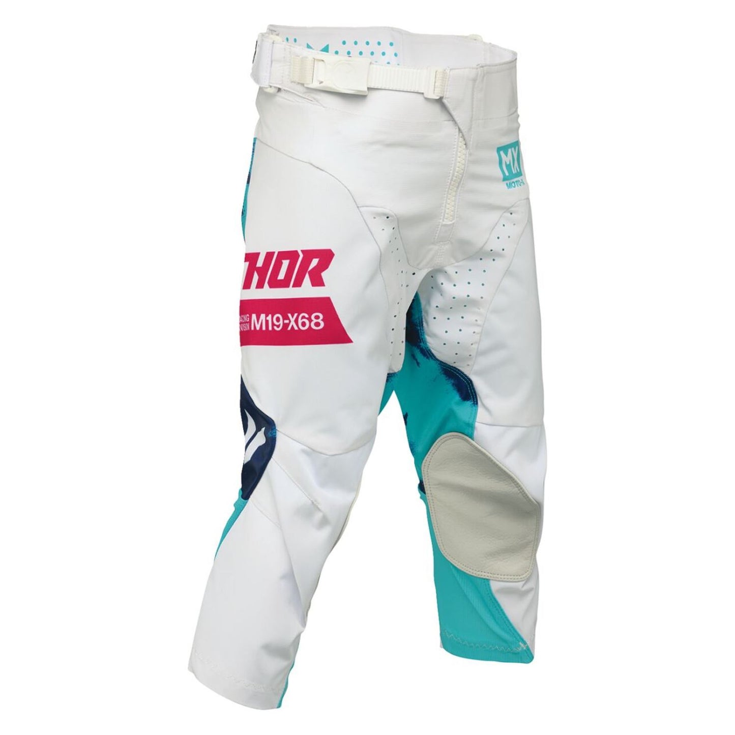 Thor 2026 Youth Launchmode Bleach White Aqua MX Pants