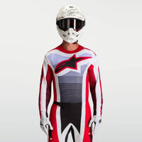 Alpinestars 2027 Techstar Maven MX Jersey Fire Red White Lavender Black