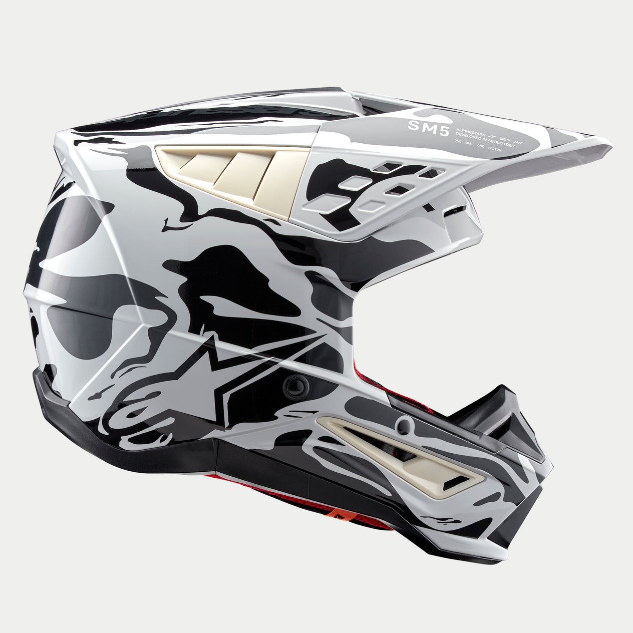 Alpinestars 2026 Supertech SM5 Mineral Cool Grey Dark Grey  Motocross Helmet