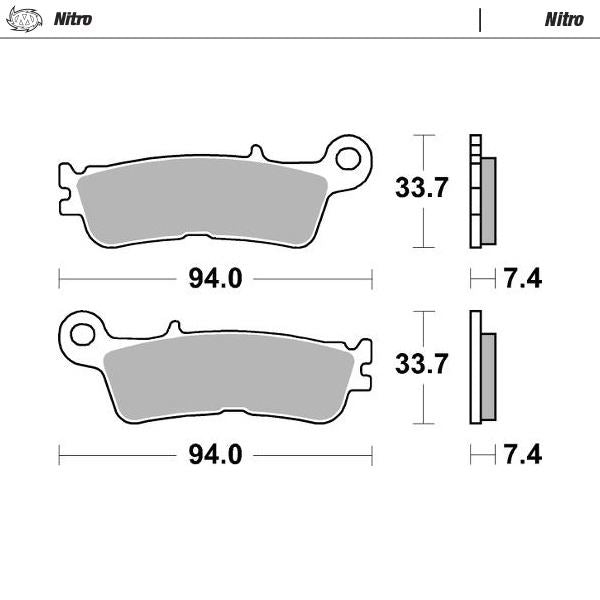 Moto-Master Front Left Nitro Sintered Brake Pads For Yamaha YZ 450 FX 2021-2026