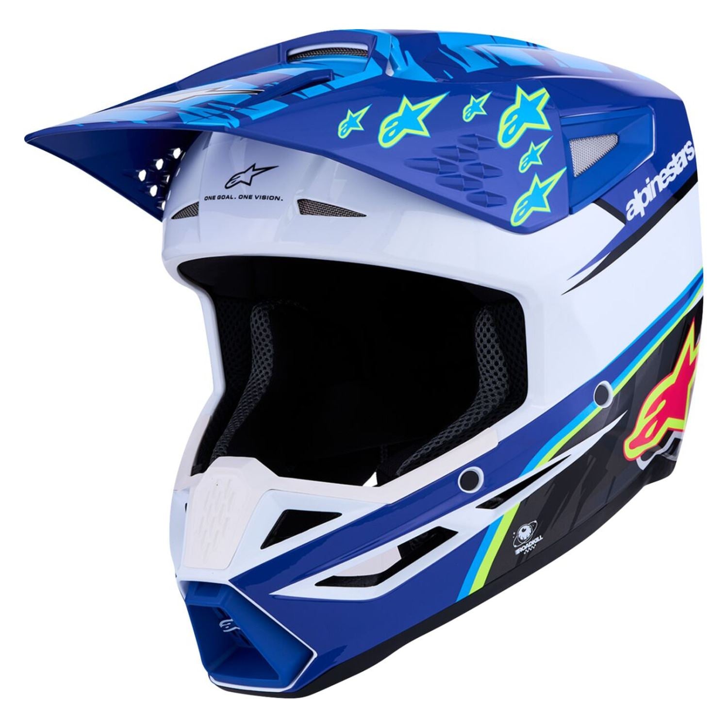 Alpinestars 2027 S-M3 Falcon MX Helmet Blue White Black Pink