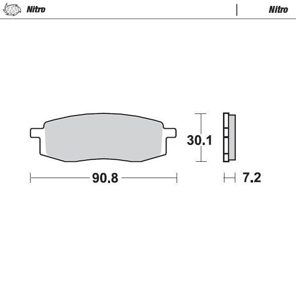 Moto-Master Front Left Nitro Sintered Brake Pads For Yamaha TT 350 1986-1994